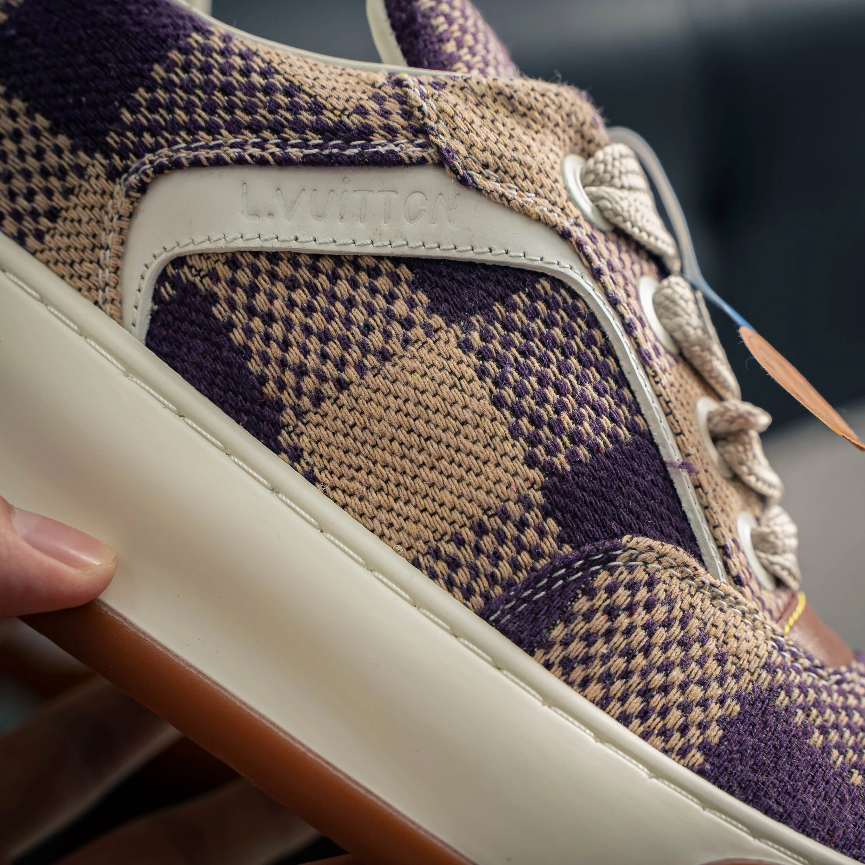 LV tilted ， Shoes，Sneakers， Shoes，Skate Shoes~~ Sneakers， LV Shoes ， Cushioning TPU Vuitton ，